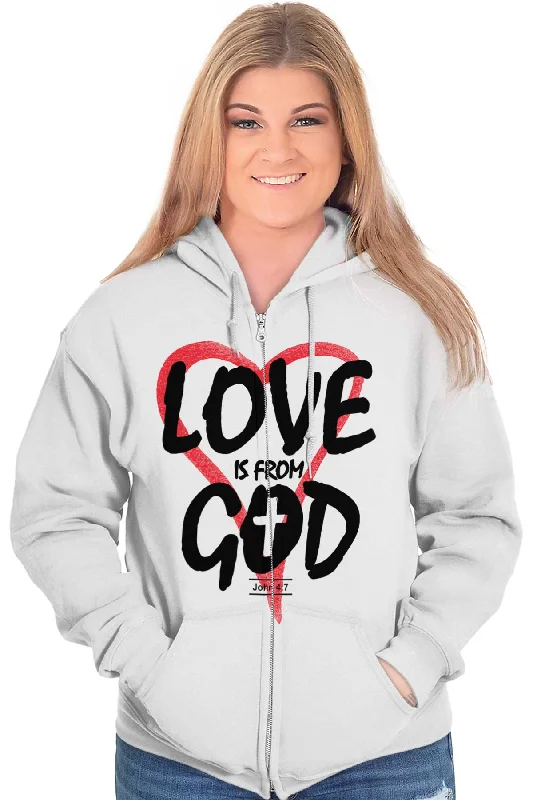 Love is From God Zip Hoodie