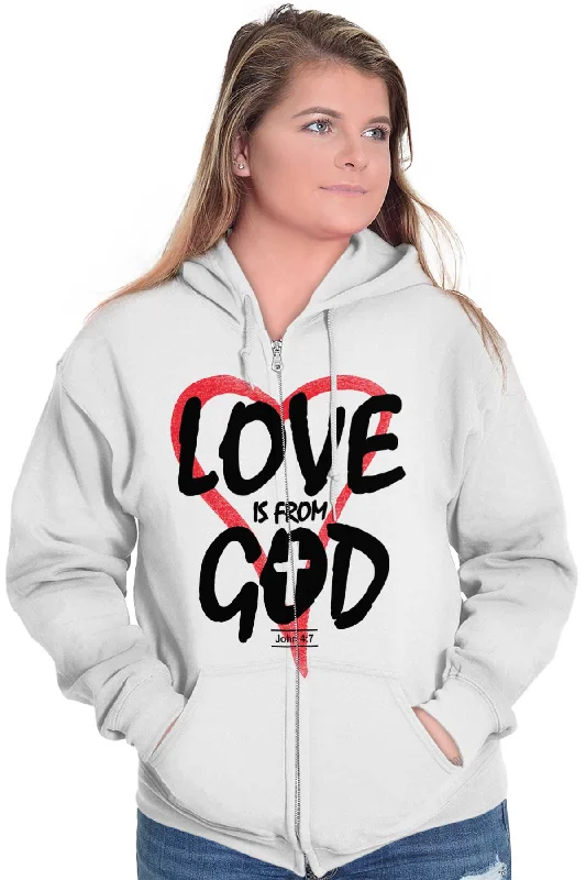 Love is From God Zip Hoodie