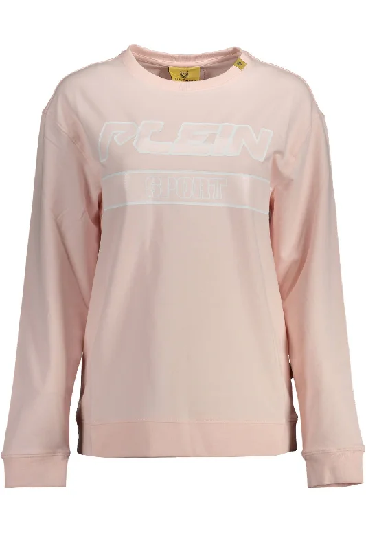 Plein Sport Chic Pink Contrast Detail Sweatshirt