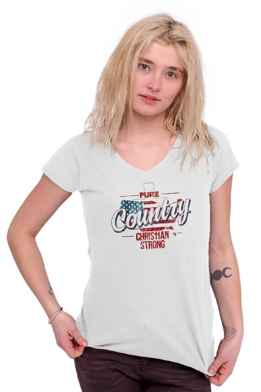 Pure Country Junior Fit V-Neck T-Shirt