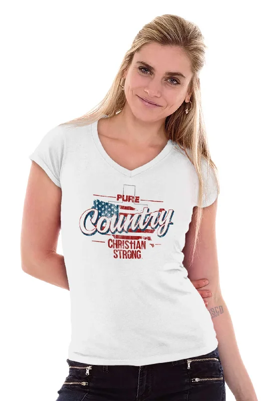 Pure Country Junior Fit V-Neck T-Shirt