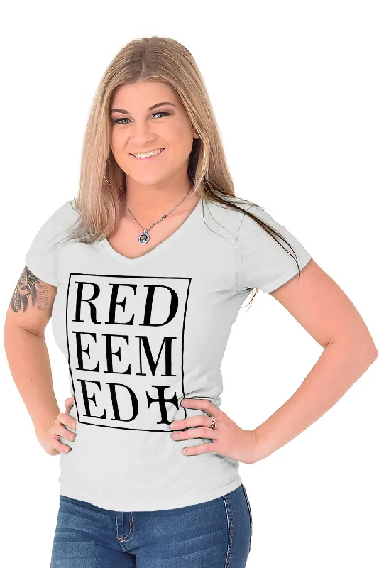 Redeemed Junior Fit V-Neck T-Shirt