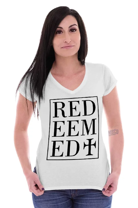 Redeemed Junior Fit V-Neck T-Shirt