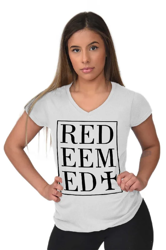 Redeemed Junior Fit V-Neck T-Shirt