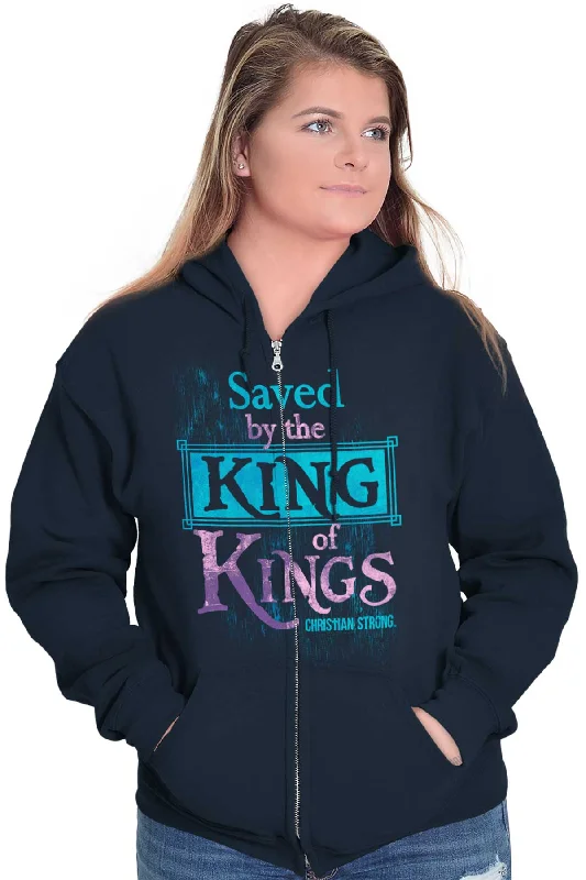 Saved by King of Kings Zip Hoodie