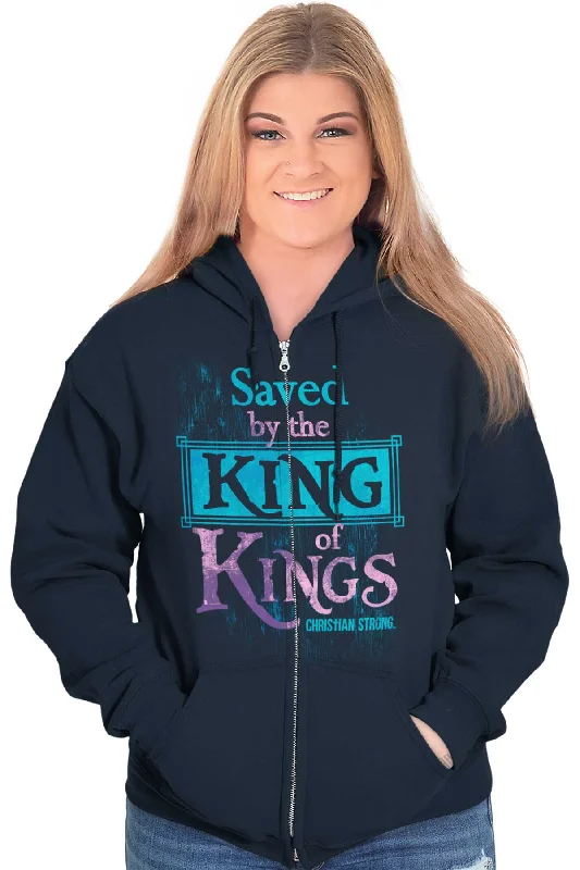 Saved by King of Kings Zip Hoodie