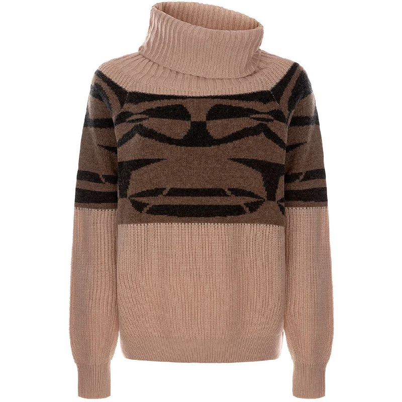 CASHMERE TURTLENECK SWEATER ""KALLINA"" WITH VIBRANT PATTERNS