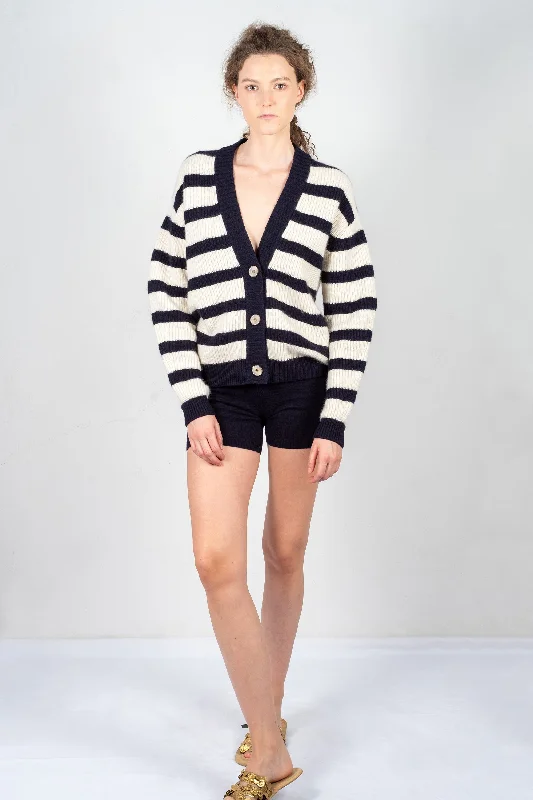 STRIPED CASHMERE CARDIGAN ""TIFF""