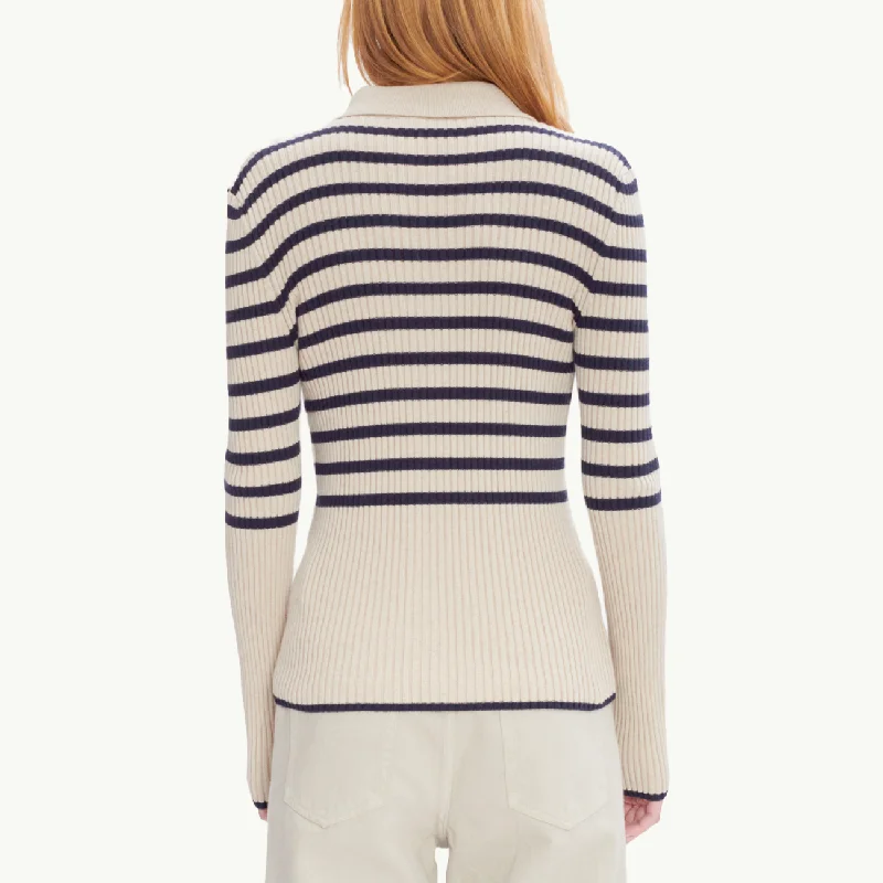 Women's Mallory Cardigan - Ecru/Dark Navy