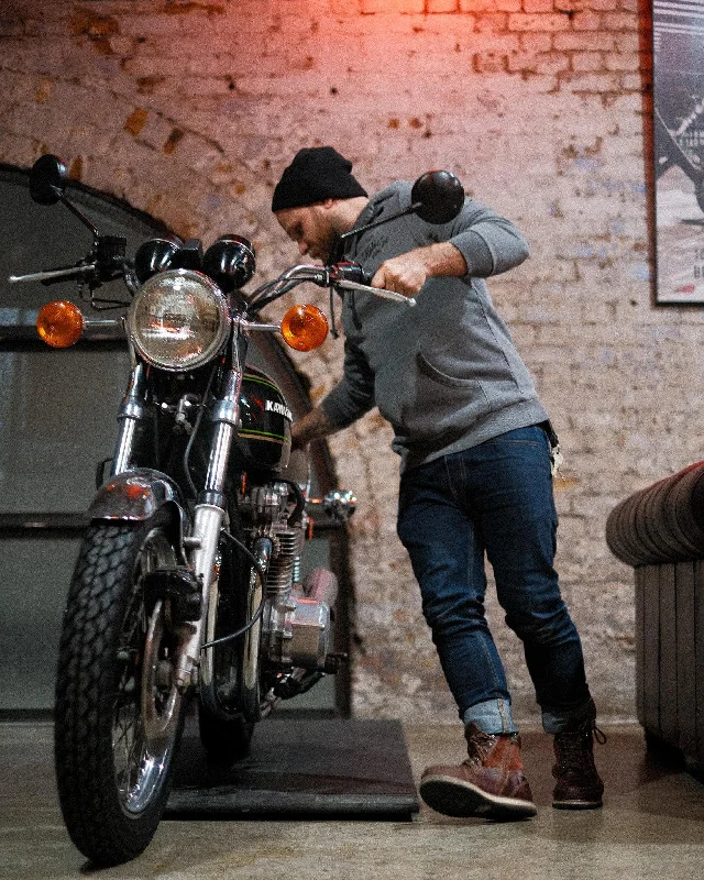 BSMC Moto Co Overhead Hoodie - Washed Grey