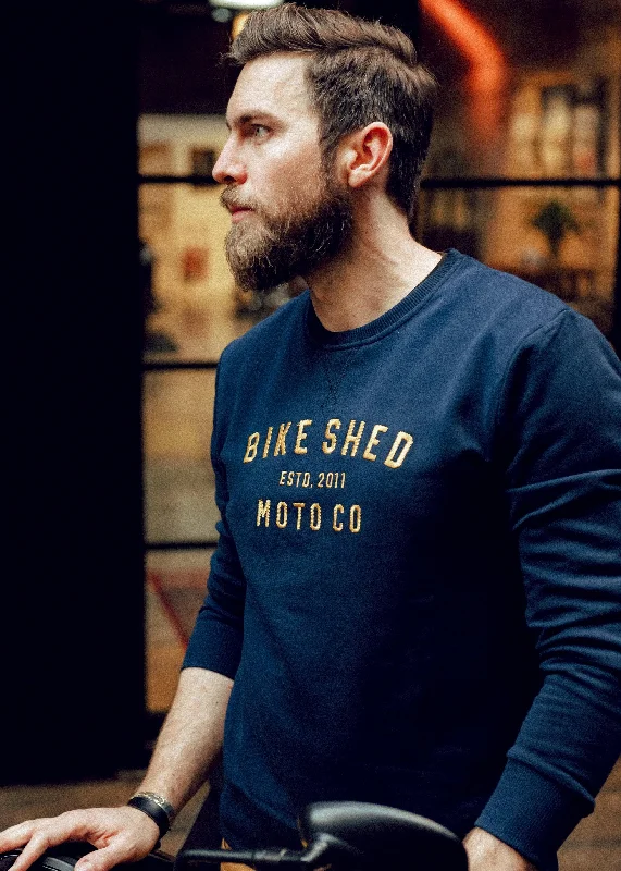 BSMC Moto Co. Sweat - Navy/Mustard