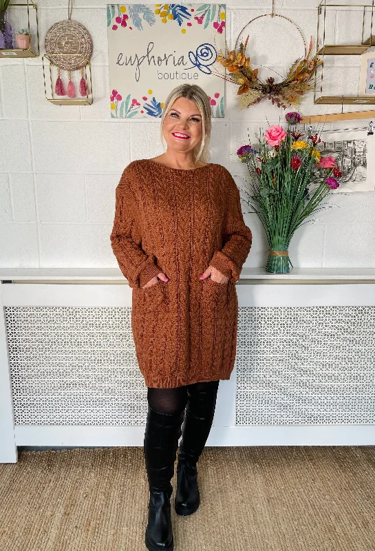 Edinburgh Knitted Dress - Teddy